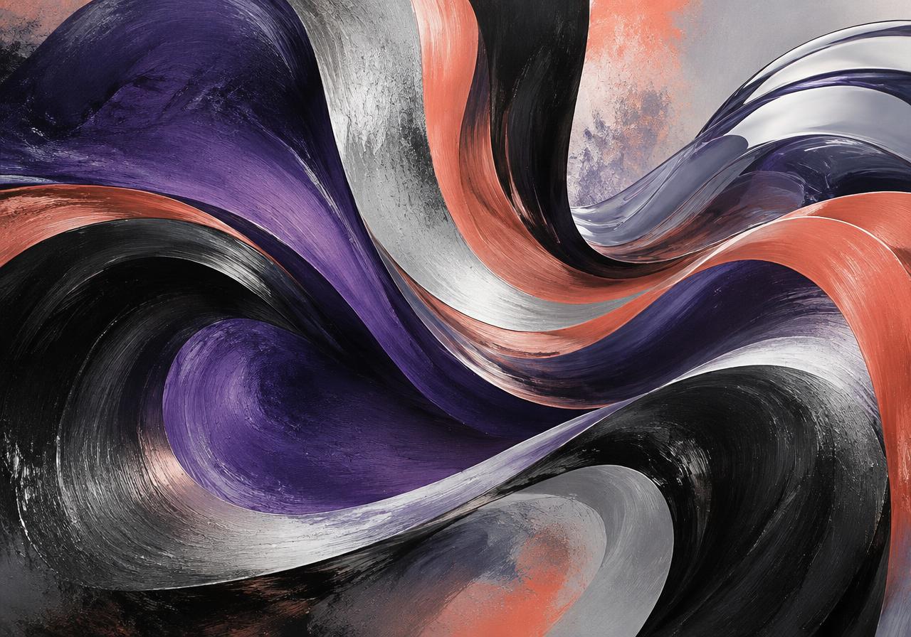 Abstract ribbon artwork