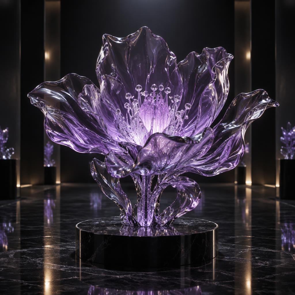 Crystal flower artwork