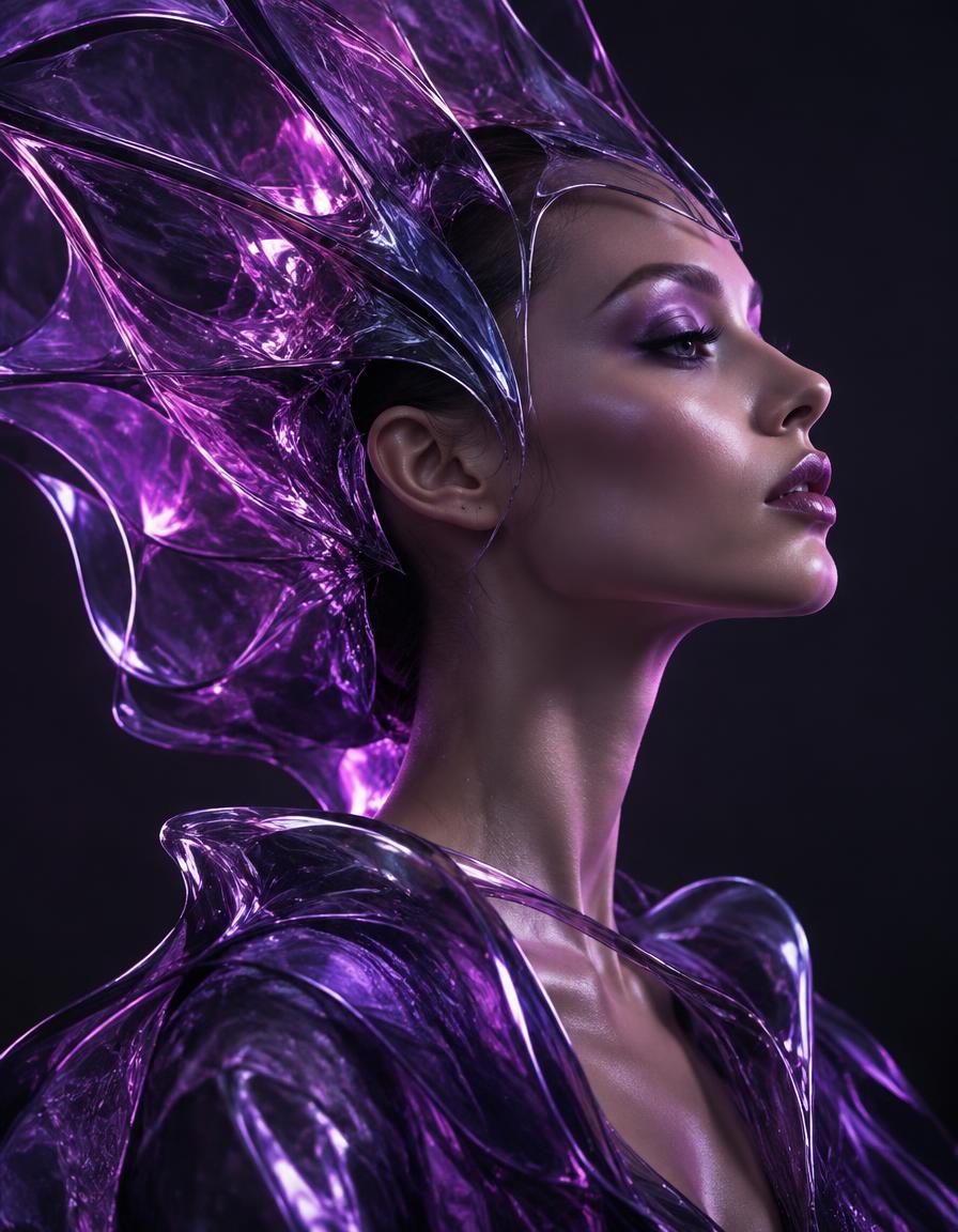Violet crystal portrait created with ArtSide